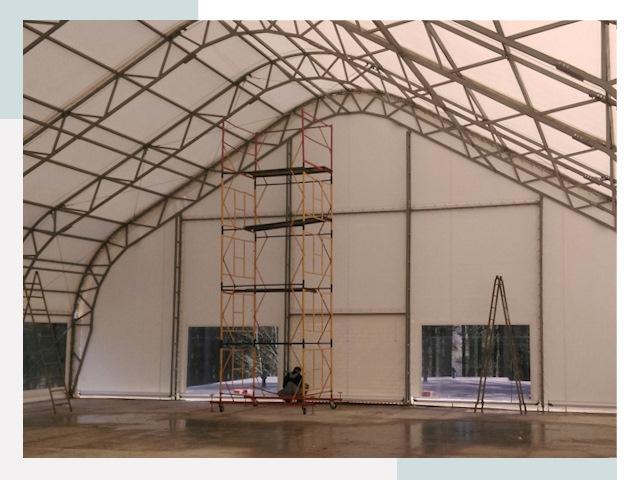 Шатровые ангары в Тобольске