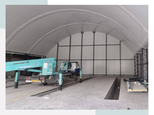 Внутреннее оснащение ангаров в Тобольске